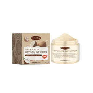 WoodSleep Coconut Lip Scrub - Moisturizing Exfoliator for Soft Lips