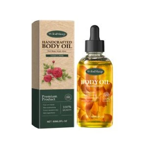 WOODSLEEP Handmade Vanilla Rose Body Oil for Nourishing Skin