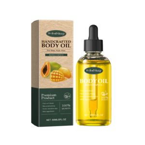 Woodsleep Handmade Papaya Mango Body Oil - Nourishes & Moisturizes Skin