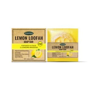 WoodSleep Loofah Lemon Essential Oil Soap for Refreshing Oil Control
