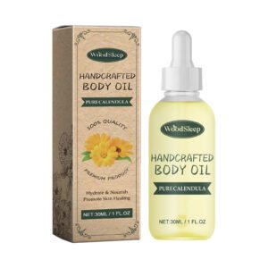 WoodSleep Pure Calendula Handcrafted Body Oil for Moisturizing Smooth Skin
