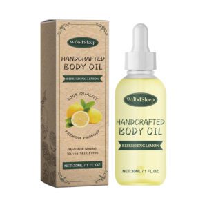 WoodSleep Refreshing Lemon Handcrafted Body Oil - Moisturizing & Brightening Skin Care