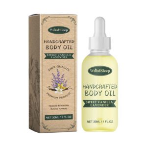 WoodSleep Sweet Vanilla Lavender Handcrafted Body Oil - Moisturizing & Relaxing